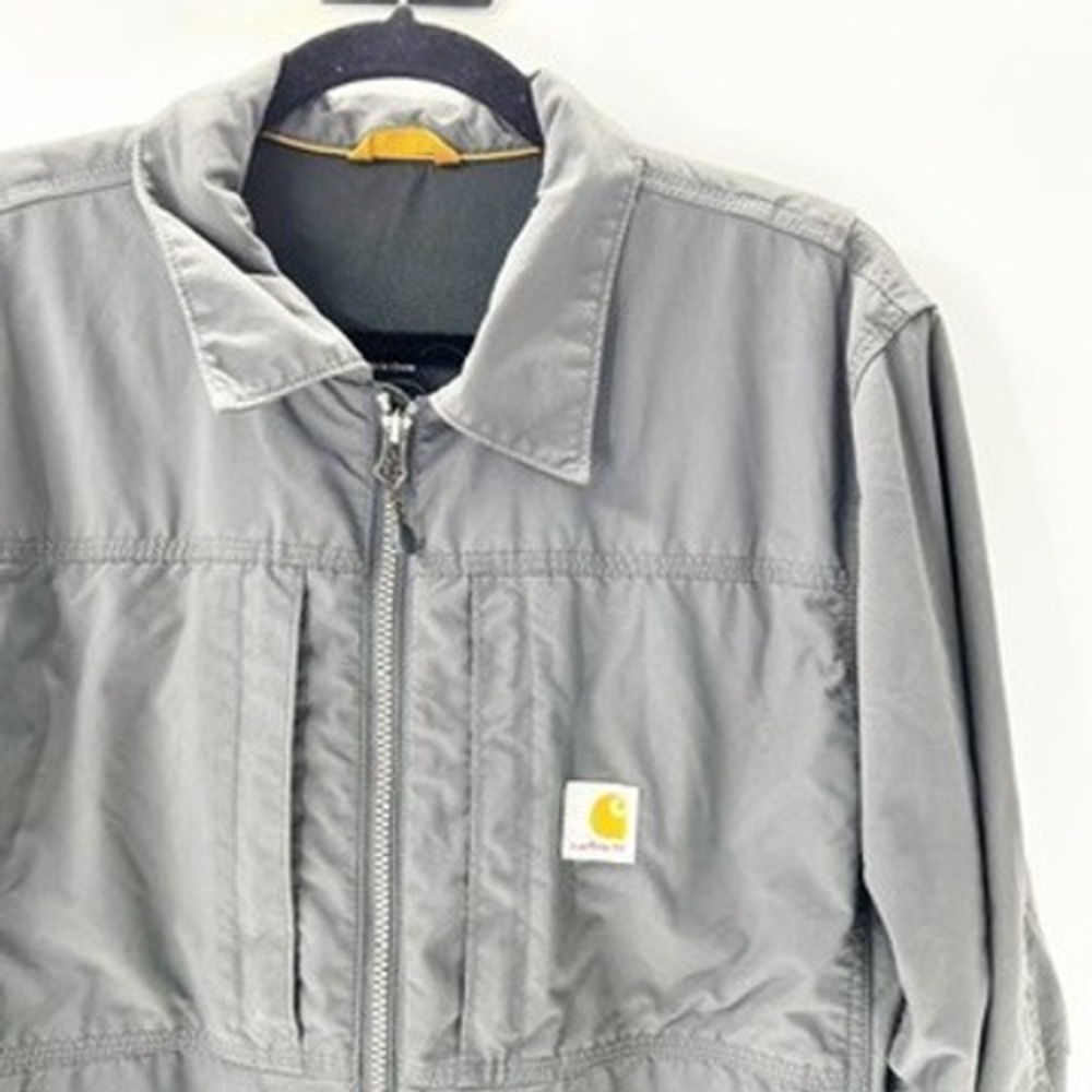 Carhartt Men's Rain Defender Grey Water Resistant Work Utility - Picture 3 of 6
